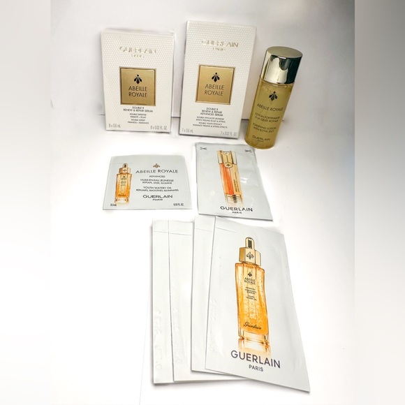 🆕 GUERLAIN Abeille Royale Skincare Set w/ Serum Watery Oil & Toner Free Samples